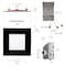 Nuwatt 6 Inch 2 Hour Black Square Fire Rated Recessed Lighting, Wafer LED Lights 2700K-5000K, 1200LM, 6PK NW-P-SQDL-6-15W-5CT-FR-BLK-6P - alternate 3