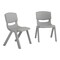 Flash Furniture Plastic Stacking School Chairs with 10.5 in Seat Height in Soft Gray, 2PK 2-YU-YCX-003-SFTGY-GG - alternate 1