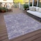 Homeroots 3' X 5' Purple And Ivory Geometric Washable Indoor Outdoor Area Rug 614107 - alternate 5