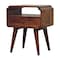 Homeroots 22" Brown Solid Wood Oval One Drawer Nightstand 651838 - alternate 6