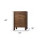 Homeroots 48" Oak Finish 5 Drawer Chest Dresser With Brass Metal Hardware 376967 - alternate 3