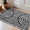 World Rug Gallery Abstract Arch Shag Area Rug 2 ft x 3 ft Anthracite WR121ANTHRACITE2X3 - alternate 1