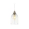 Jonathan Y Fontaine 6.25" Adjustable Greige Glass LED Pendant, Grey/Clear JYL3523A - alternate 1
