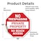 Signmission No Trespassing Private Property No, 18 Inch X 18 Inch, Vinyl Decal OC-D-18-91 - alternate 3