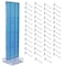 Azar Displays Blue Two-Sided Pegboard Floor Display On Studio Base with 50 6in Clear Hooks 700770-BLU-6C50 - alternate 1
