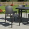 Homeroots Set of Four Dark Gray Heavy Duty Plastic Outdoor Stacking Dining Chairs, 4PK 565210 - alternate 5