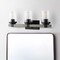 Jonathan Y Bungalow 22.75" 3-Light Iron/Seeded Glass Rustic Farmhouse LED Vanity Light, Black/Gray Oak Wood Fini JYL7509B - alternate 2