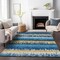 Homeroots 3' X 5' Navy Blue Gold And Ivory Striped Washable Indoor Outdoor Area Rug 598370 - alternate 5