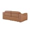 Homeroots 93in Chestnut and Silver Italian Leather Power Reclining Loveseat With Storage 720572 - alternate 4