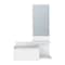 Homeroots 36" White Wood Wall Mounted Accent Cabinet With Drawer And Mirror 571402 - alternate 1