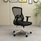 Leisuremod Adorit Ergonomic Office Chair - Mesh Back, Cotton Seat, Adjustable Height & 360 deg Swivel AO60BL - alternate 3
