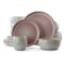 Elama Mocha Muave 16 Piece Luxurious Stoneware Dinnerware with Complete Setting for 4 EL-MOCHAMUAVE16 - alternate 1