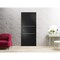 Sartodoors Slab Barn Door Panel, Planum 0110 Black Matte and Aluminum Strips, Sturdy Finished Modern Doors, Po PLANUM0110S-BLK-30 - alternate 2
