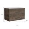 Homeroots 32" Natural And Black Wood Floating Bathroom Vanity With White Sink And Two Drawers 543635 - alternate 3