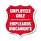 Signmission Bilingual Employees Only Shield Sign Emp, 12 Inch X 12 Inch, Aluminum Metal Sign SHI-A-12-364 - alternate 1