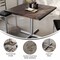 Flash Furniture Bennett 36 in Square Solid Wood Indoor Tabletop in Dark Brown with 30 in x 30 in Dining Height GSF-SQ36-DKBRN-T3030S-GG - alternate 6