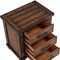 Homeroots Set of Two 26" Walnut Solid Wood Distressed Three Drawer Nightstand, 2PK 653105 - alternate 3