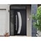 Vdomdoors Steel Door Deux 6500 Black Sidelight and Transom Window Stainless Inserts Single Modern Painted-W36 DEUX6500EXD-BLK-W36+14 x H80+16-Right-hand Inswing - alternate 2