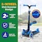 Lifemaster Kids 3-Wheel Scooter with Foldable Seat, LED Wheels, Adjustable Handlebar, Indoor/Outdoor Blue LIFMS22 - alternate 7