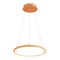 Jonathan Y Brice 15.75" Modern Contemporary Metal Round Dimmable Integrated LED Pendant, Orange JYL7202G - alternate 1
