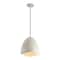 Jonathan Y Luella 11.75" 1-Light Bohemian Coastal Adjustable Plaster-Look Organic Scalloped Dome Metal LED Pend JYL9209A - alternate 1