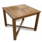 Homeroots 36" Brown Square Solid Wood Trestle Base Dining Table 476415 - alternate 1