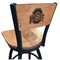 Holland Bar Stool Co 36" Blk Wrinkle Ohio State Swivel Bar Stool, Laser Engraved Back L03836BWMedMplAOhioStMedMpl - alternate 1