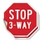 Signmission Stop 3-way, 18 inch X 18 inch, Vinyl Decal, 2PK OC-D-2PACK-18-14 - alternate 1
