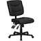 Flash Furniture Leather Task Chair, 22 1/4-, No Arm, Back, Seat, Frame: Black GO-1574-BK-GG - alternate 1