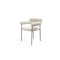 Homeroots Set of Two Light Gray and Gunmetal Boucle and Stainless Steel Open Back Dining Arm Chairs, 2PK 719096 - alternate 3