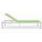 Leisuremod Marlin Modern White Aluminum Patio Chaise Lounge Chair with Square Fire Pit Side Table, Green MLWCF21-77G - alternate 4