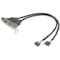 Startech.Com Slot plate adapter - USB A (f) - low profile - 2 port USBPLATELP - alternate 1