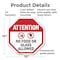 Signmission Attention No Food or Glass Allowed, 10 Inch X 10 Inch, Plastic Sign OC-P-10-19 - alternate 3