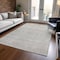 Homeroots 9' X 12' Beige And Ivory Chevron Washable Indoor Outdoor Area Rug 612236 - alternate 4
