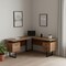 Homeroots 71" Brown and Black L Shape Computer Desk With Three Drawers 490010 - alternate 4