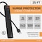 Digital Energy 6-Outlet Surge Protector Power Strip with 2 USB Ports, 25 Ft.; Black ENR1-1008 - alternate 4
