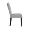Homeroots Set of Two Light Gray and Black Upholstered Fabric And Wood Dining Side Chairs, 2PK 654254 - alternate 3