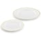 Elama 600 Piece Disposable Plastic Dinnerware Party Set for 100 Guests in White with Gold Trim 750124342M - alternate 6