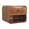 Homeroots 12" Brown Solid Wood Square One Drawer Floating Nightstand 651479 - alternate 5