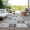 Homeroots 3' X 5' Gray And Charcoal Geometric Washable Indoor Outdoor Area Rug 605037 - alternate 3