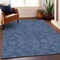 Homeroots 3' X 5' Navy Blue And Ivory Geometric Washable Indoor Outdoor Area Rug 602383 - alternate 4