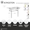 Kingston Brass 36" Solid Surface Console Sink with Stainless Steel Legs, 8-Inch, 3-Hole, Matte White/Brushed Brass KVPB3368SQA7 - alternate 3