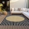 Homeroots 9' X 12' Black And Beige Striped Washable Indoor Outdoor Area Rug 597149 - alternate 6
