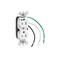 Leviton Leaded Dup Rec HG 15A 125V Self-Gr Wht 8200-CW - alternate 3