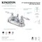 Kingston Brass Double-Handle 4" Centerset Bathroom Faucet with Pop-Up Drain, Matte Black FB2600KL - alternate 3