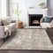 Homeroots 3' X 5' Taupe And Ivory Abstract Washable Indoor Outdoor Area Rug 598004 - alternate 3