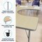 Flash Furniture Commercial Adjustable Height Horseshoe Activity Table - Locking Casters-LT NAT XU-A6066-HRSE-LTNAT-T-A-CAS-GG - alternate 4