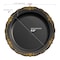 Smarty Had A Party 7.5" Black with Gold Vintage Rim Round Disposable Plastic Appetizer/Salad Plates (120 Plates), 120PK 867BG-CASE - alternate 3