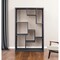 Homeroots 75" Gunmetal Composite Zig Zag Seven Tier Bookcase 486289 - alternate 3