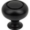 Designperfect 1-1/4 Diameter Round Cabinet Knob, Matte/Flat Black DPA-R31KBLK - alternate 1